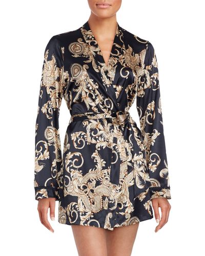 versace silk robe women's